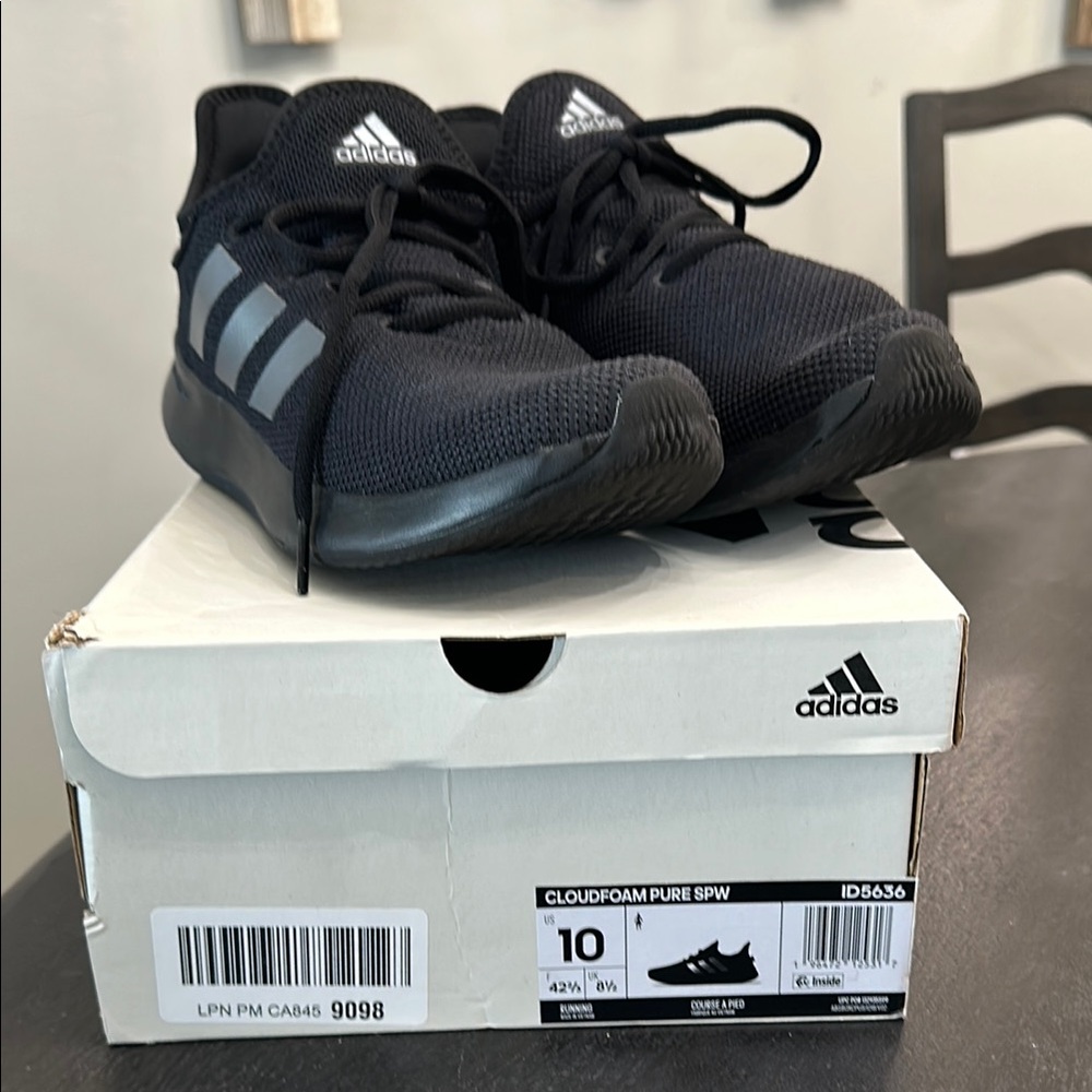 Women’s Adidas Cloudfoam Pure Black Sneakers